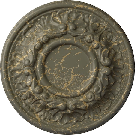 Ekena Millwork Odessa Ceiling Medallion (Fits Canopies up to 2 1/2"), 7 1/2"OD x 1 1/8"P, Witch Hazel Crackle CM07ODWHC